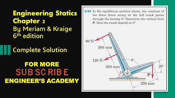 2-92 | Engineering Statics | Resultants | Engineers Academy