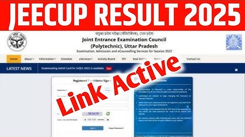 JEECUP Result 2025 || UP Polytechnic Result 2025 #jeecupresult2025
