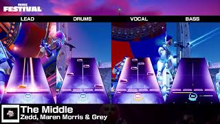 Fortnite Festival The Middle Zedd, Maren Morris Grey Hard Full Band, 100% Flawless