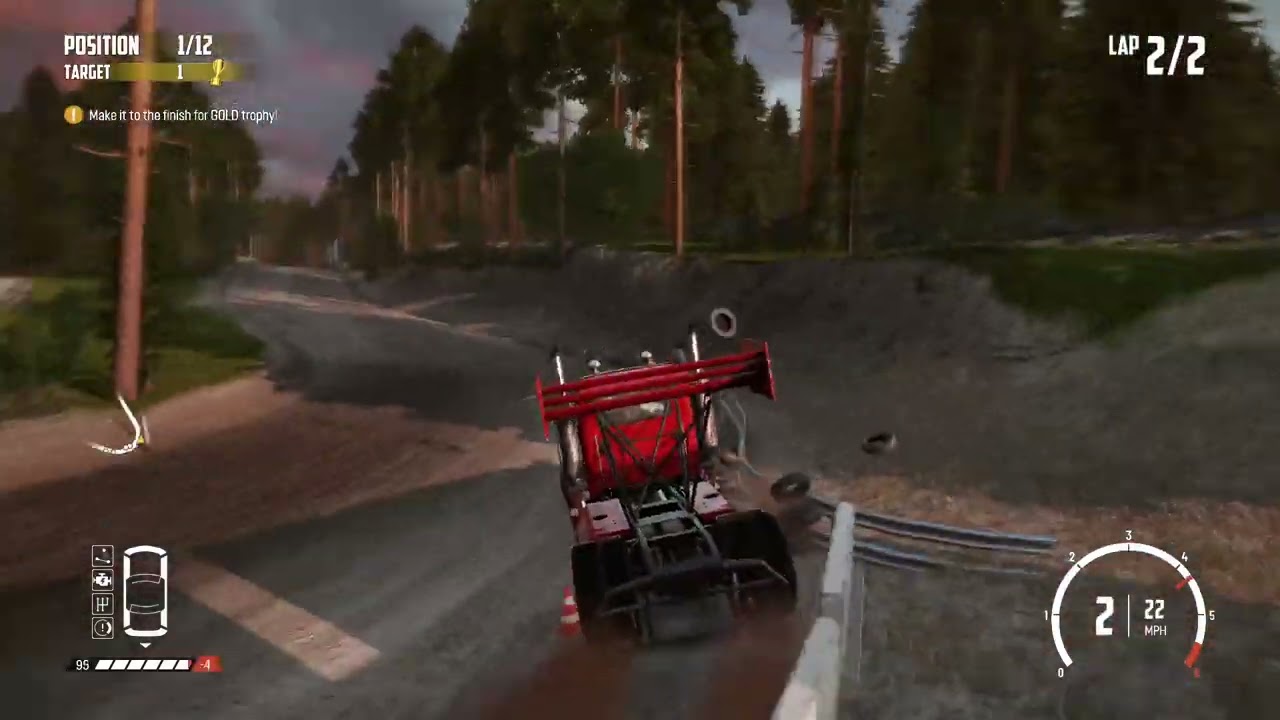 Wreckfest Tournament Daily Challenge Gold Tutorial Sandstone Raceway Big Rig