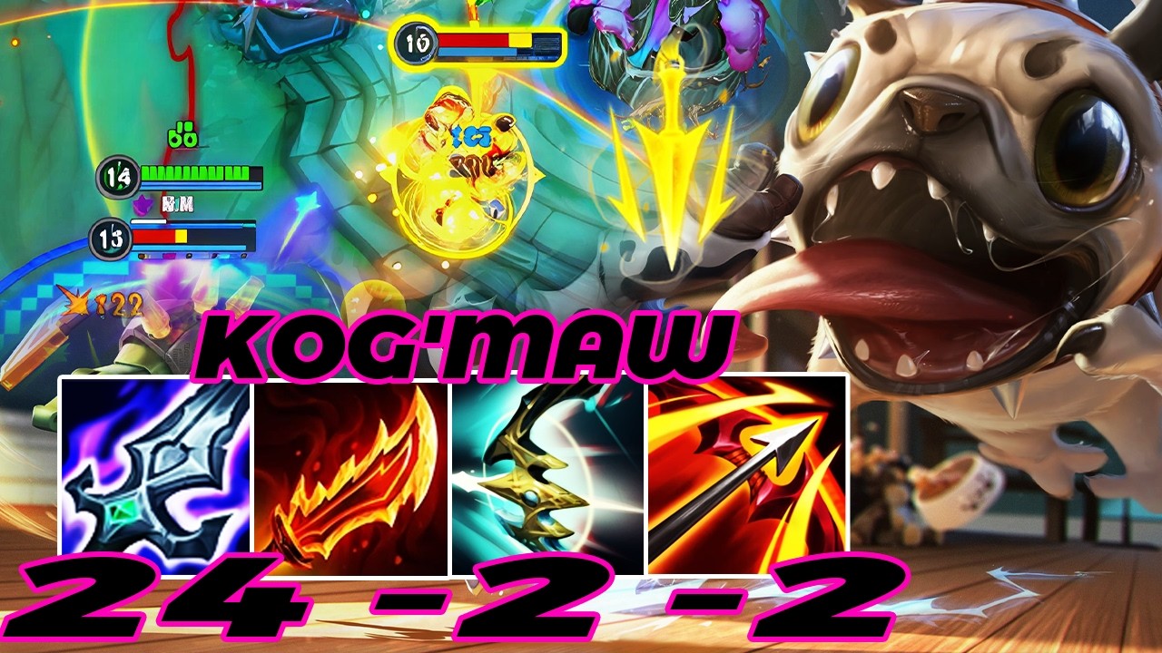 Kog Wild Rift WILD RIFT KOG'MAW ADC GAMEPLAY | 24 -2 -2 MVP | KOG'MAW BUILD RUNES ...