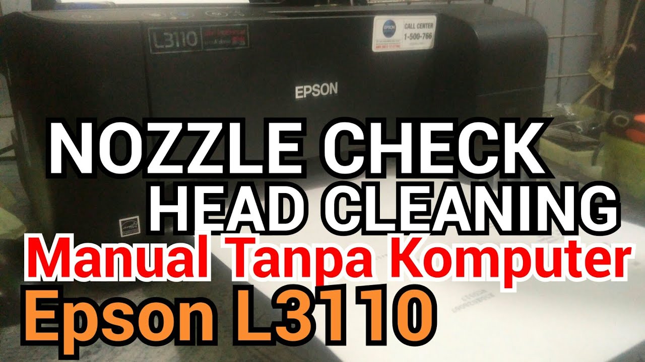 Manual Without Computer Head Cleaning Page And Nozzle Check Epson L3110