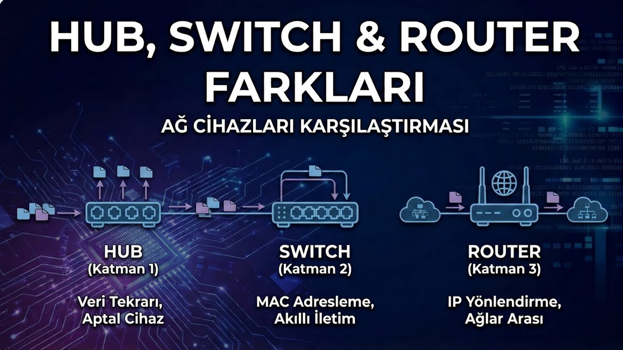 Hub, Switch ve Router Arasındaki Farklar