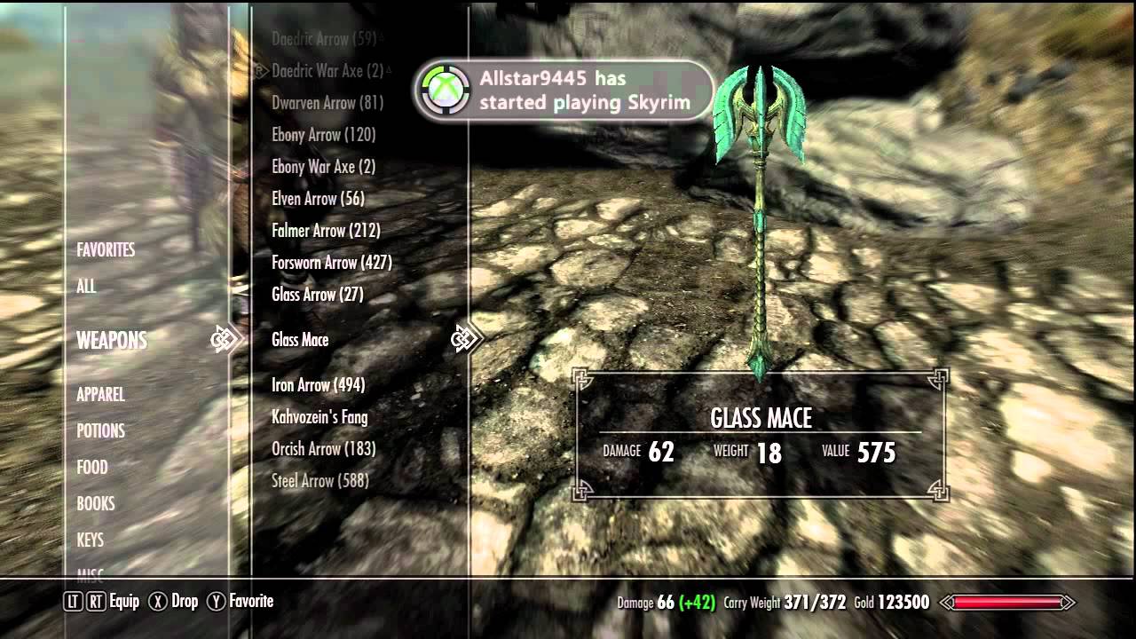 skyrim change carry weight