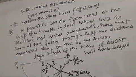 Motion on plane curve (cycliod)b.sc class dynamics video 4