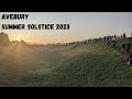 Avebury summer solstice 2023 sunrise. Stone circle & Red Lion pub Singing and drinking fun.