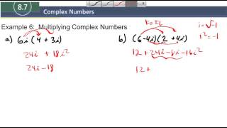 8.7 Example 6 Multiplying Complex Numbers