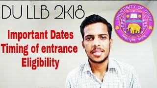 DU LLB Full Information 2018 II DU ADMISSION II