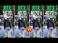 RTX 5070 vs RTX 4070 SUPER vs RTX 4070 TI vs RTX 4070 TI SUPER - Test in 20 Games