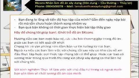 Nhận làm đồ án xây dựng dân dụng - đồ án xây dựng cầu đường thuê