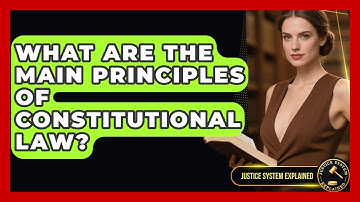 What Are the Main Principles of Constitutional Law? - Justice System Explained