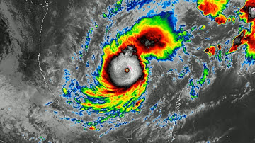 Infrared Satellite Animation of Major Hurricane Milton (2024)