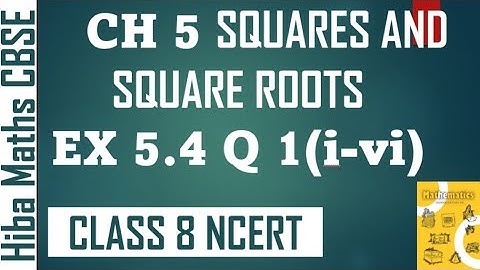 cbse 8th maths chapter 5 exercise 5.4 question 1-6 Squares and Square roots  solutions in tamil