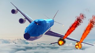 Airplane Brutaly Crashes After Engine Got Caught On Fire | Emergency Landings | Besiege