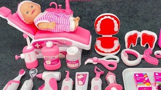 6 Minutes Satisfying with Unboxing Cute Pink Baby Bathtub Playset, Real Working Water | ASMR