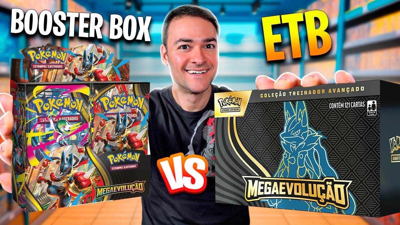 BOOSTER BOX ou ETB de CARTA POKÉMON MEGAEVOLUÇÃO?