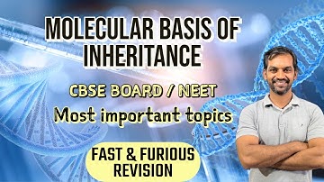 Molecular basis of Inheritance | Fast and Furious Revision