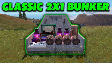 CLASSIC 2x1 BUNKER in Rust 2024 / Rust Building Tutorial