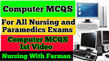 Computer MCQS | Bsc Nursing 1st year Computer MCQS | MCQS Video 1st | BSN Exam and Paramedics Exam.