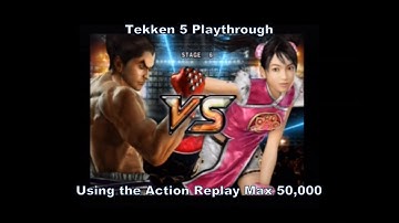 Tekken 5 Kazuya Playthrough using the Action Replay Max 50,000 cheat codes for Ps2 :D #Playstation
