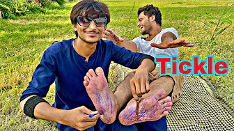 ASMR Feet Tickle Therapy || Ball pen art or Hand tickle #tickle