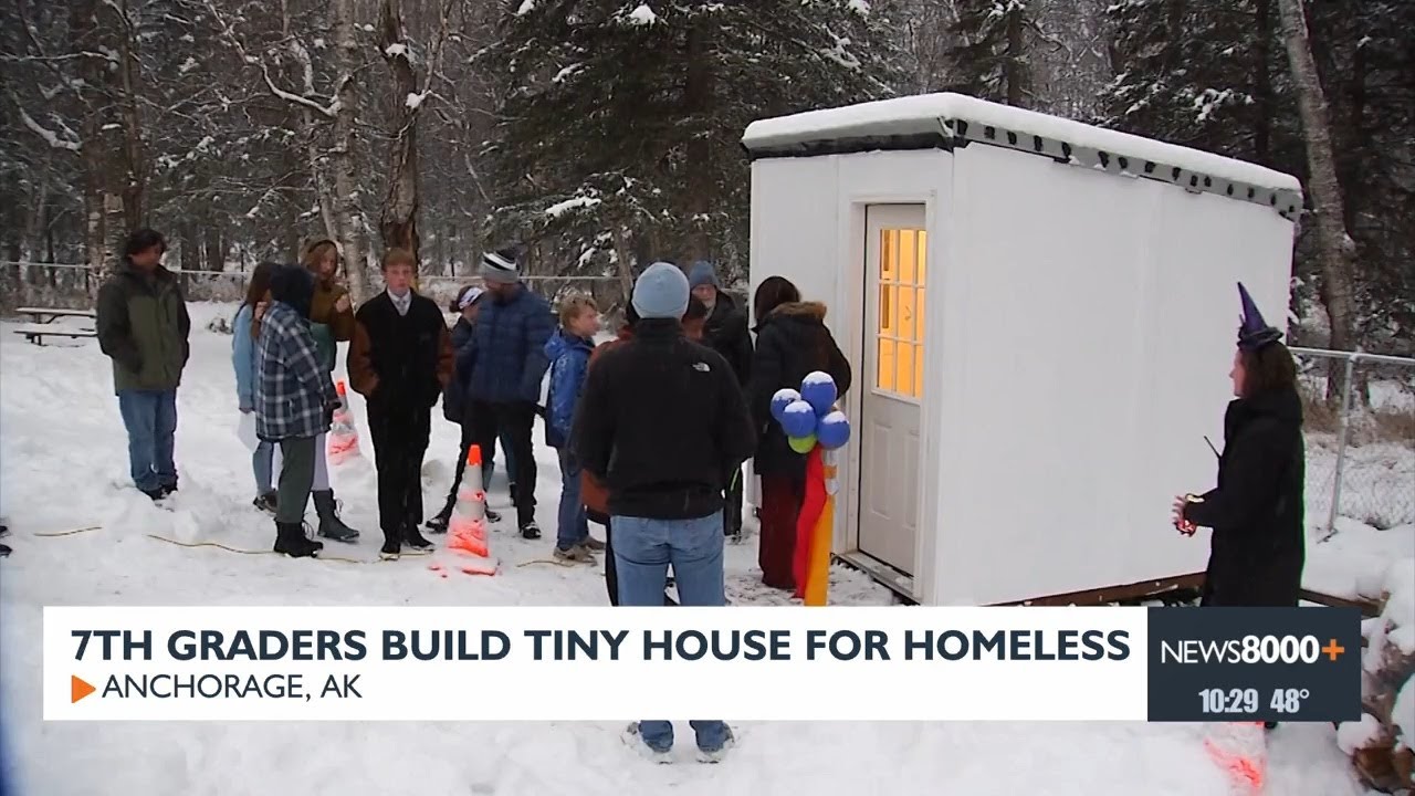 7th Graders Build Tiny House for Homeless | Anchorage, AK - YouTube