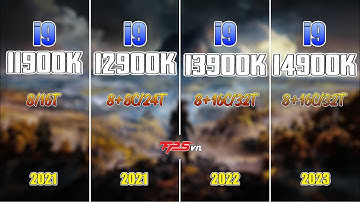 i9 11900K vs i9 12900K vs i9 13900K vs i9 14900K Test in Games 1080p - Test Cpu - Test GPU - Fps vn