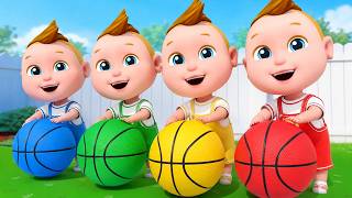 Playing with Colorful Balls | What Color Is It? Learn Color | Super Sumo Nursery Rhymes &amp; Kids Songs