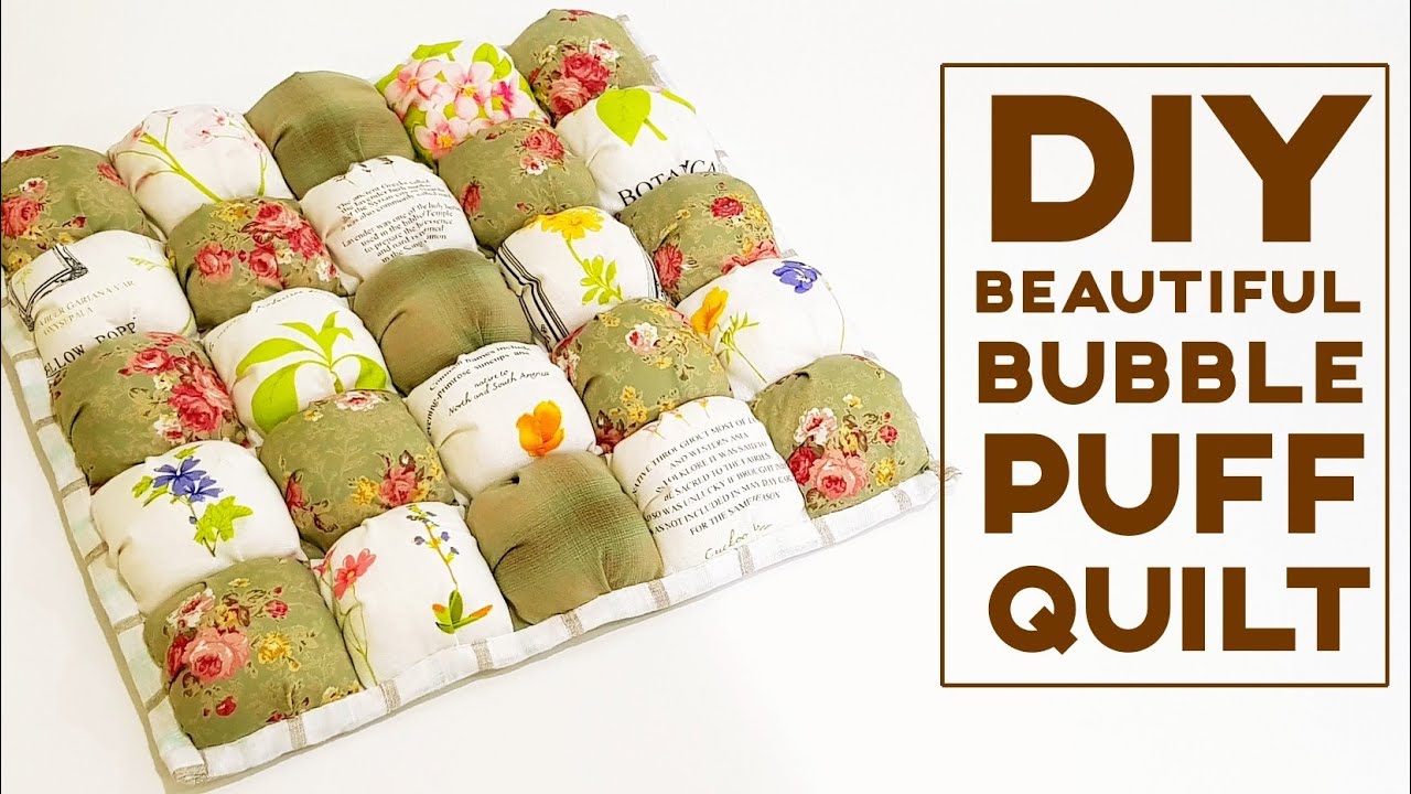 Diy Beautiful Bubble Puff Стеганое одеяло 泡芙
