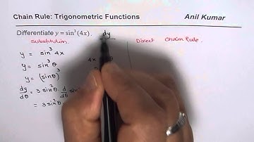 Derivative of Trig Function by Substitution and Chain Rule y = sin^3(4x)