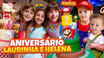 FESTA DE ANIVERSÁRIO DA LAURINHA E HELENA - FAMÍLIA BELLA E LUCCA SHOW