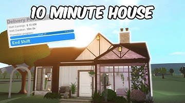 BUILDING in BLOXBURG with the money I make in 10 MINUTES