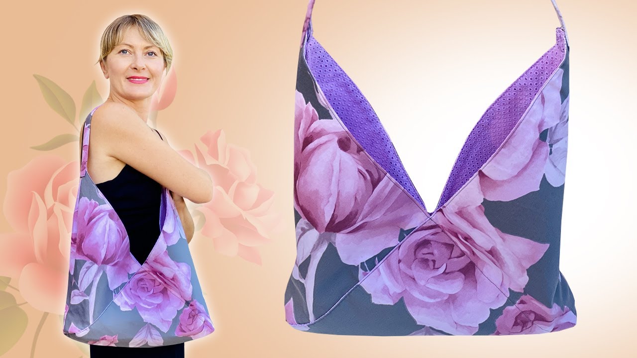 BOLSO JAPONÉS ORIGAMI / SOLO CON DOS TELAS CUADRADAS