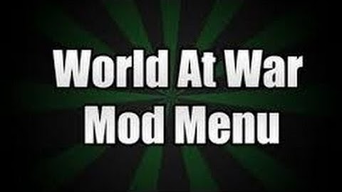 Call of duty world at war Mod menu zombies (ps3)
