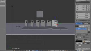 Blenderドミノ オブジェクト厚さに対する揺れを検証する