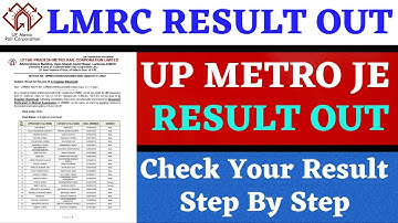 LMRC JE Result Out | UP Metro JE Result Out | Lucknow Metro JE Result Out | Download Step by Step
