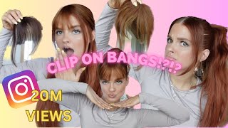 HOW TO STYLE THE VIRAL CLIP ON BANGS!