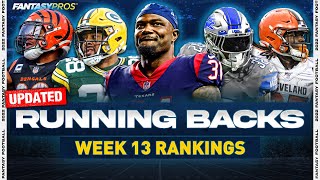 Week 13 Rankings: Running Backs (2022 Fantasy Football)