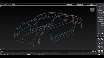 CAR MODELING - AUDI R8 - CURVE NETWORK - AUTODESK ALIAS AUTOSTUDIO 2020 -