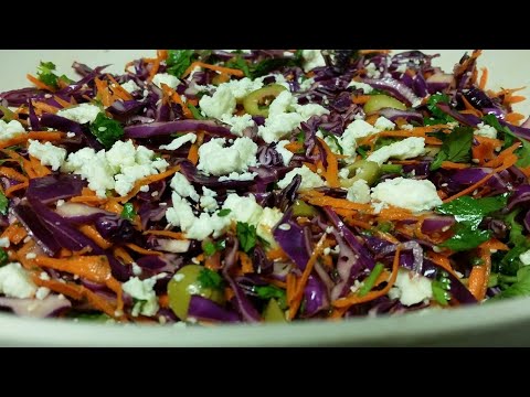 Red Cabbage Greek Salad