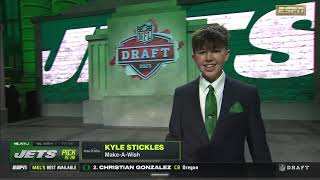 Wish Kid Kyle Stickles Brings the Energy to The NFL Draft