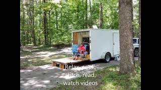 Stealth cargo trailer conversion you can pull with a car. And, still have plenty of gear.