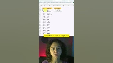 Excel İsim Soyisim Birleştirme
