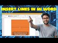 How To Insert Lines In Microsoft Word | Quick &amp; Easy Methods (2026)