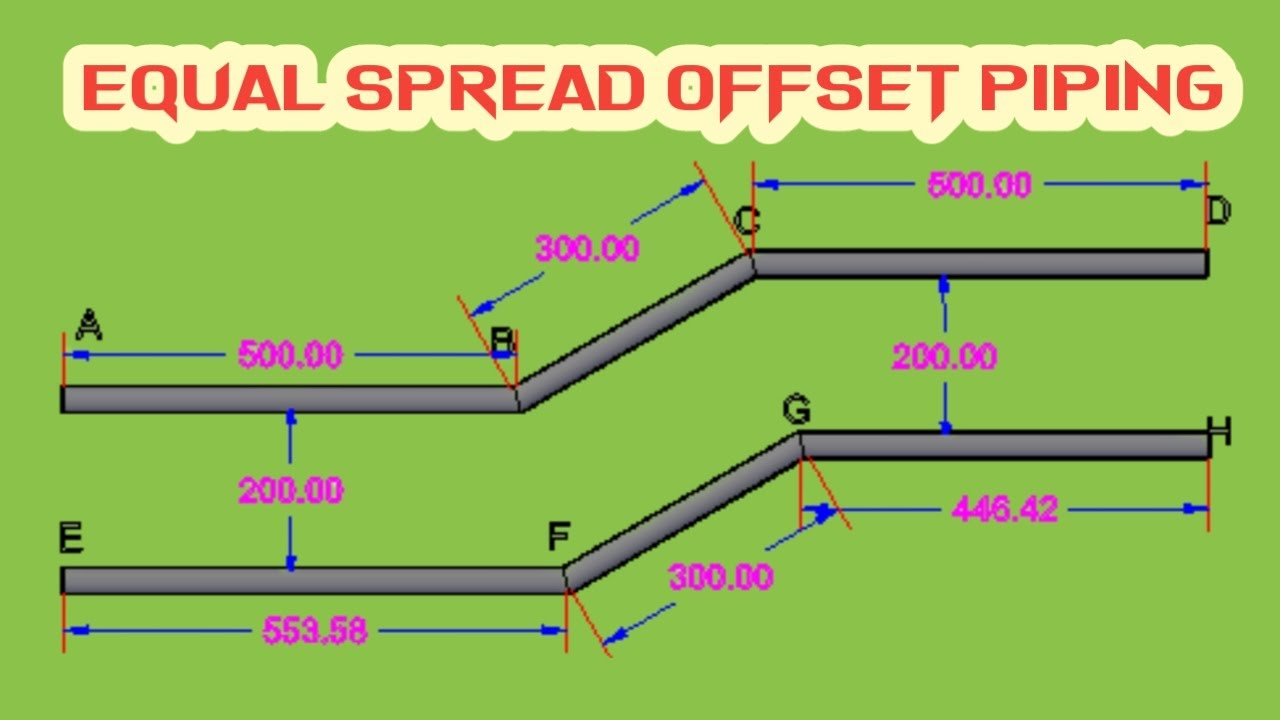 equal spread offset pipe. 