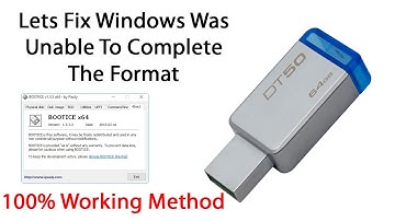 How to Fix Windows Was Unable to Complete The Format USB 2020 - Dush TV