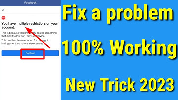 fix a problem you have multiple restrictions on your account facebook 2023 || without identity ||