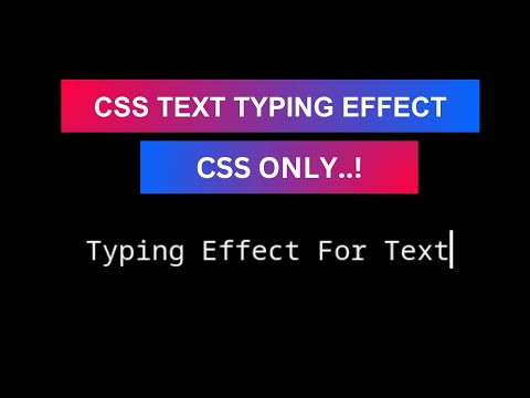 CSS Text Typing Animation Effect | Typewirte Effect Using Html & CSS - No JS | Programming with TSH