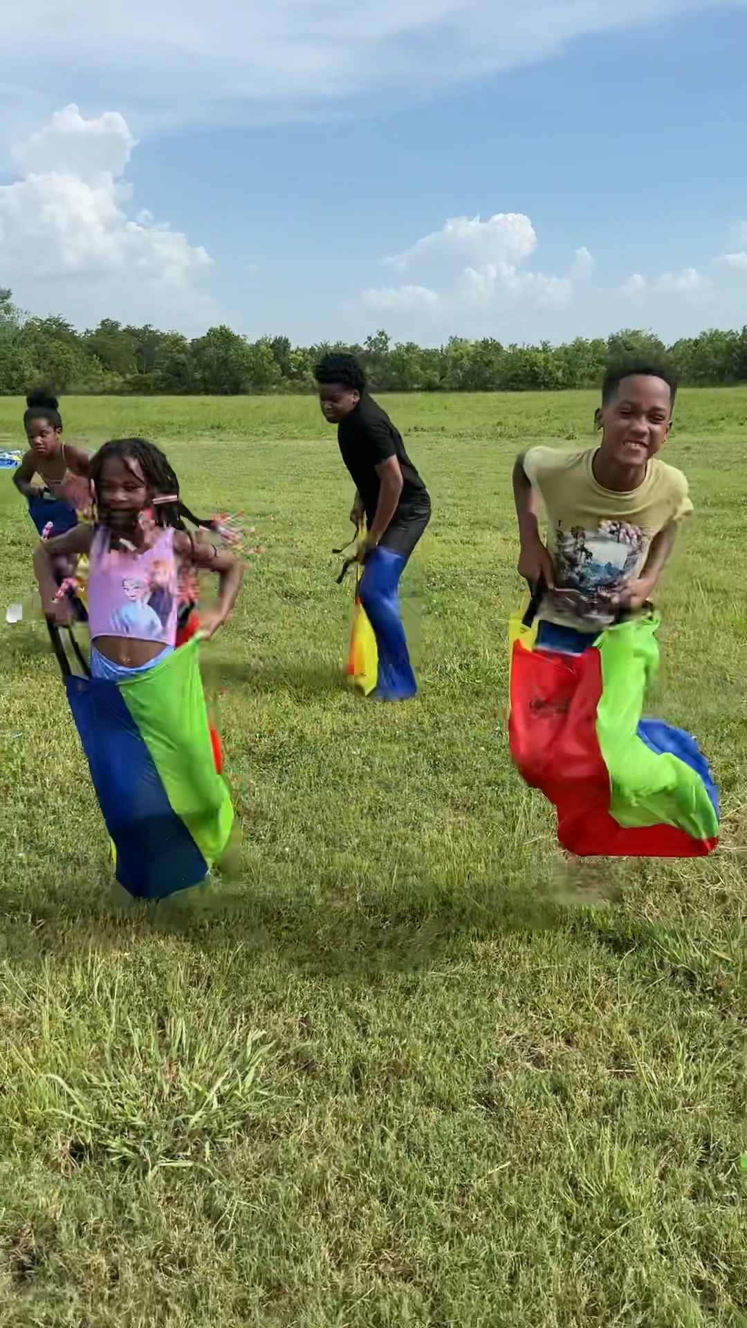 Boy wins sack race and hits a backflip #shorts