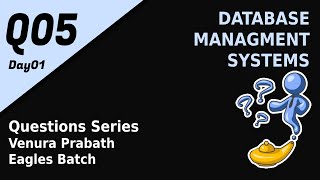DBMS Question Session Task No 05 | 1st Year | Semester 01 | Java Institute | Venura Prabath